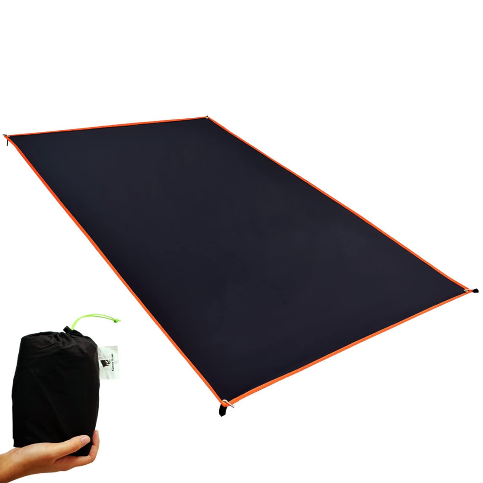 Ultralight Tent Footprint Waterproof Black Tent Tarp Ground Sheet Mat for Under Tent, Camping, Backpacking, Hiking, Picnic