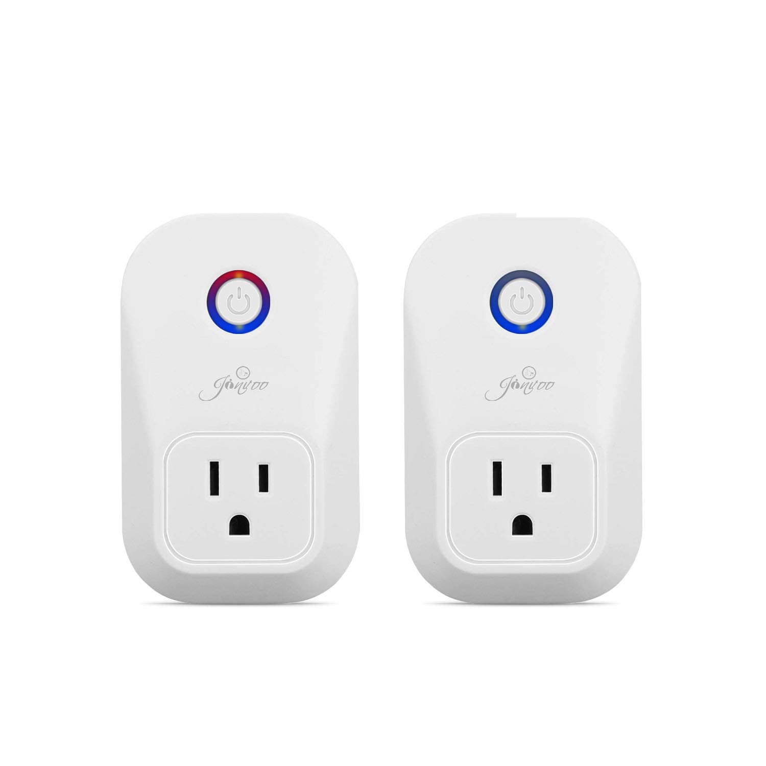 Jinvoo wifi Smart Plug, Smart Outlet Compatible with Alexa and Google Assistant, TUyaSmart Life 2.4GHz Only WiFi Socket, Voice&Remote Control, Schedule Timer, No Hub Required, ETL&FCC, 2-Pack
