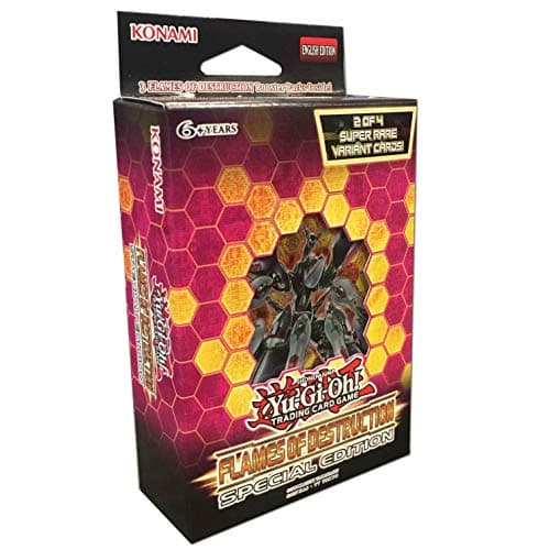 Yu-Gi-Oh! Cards: Flames of Destruction Special Edition Deck | 3 Flames of Destruction Booster Packs | 1 of 2 Super Rare Variant Cards | Genuine Cards