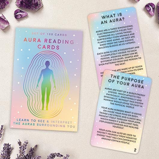Gift Republic 100 Aura Cards - Start Seeing & Reading Auras. Knowledge and Activities to teach you about auras.