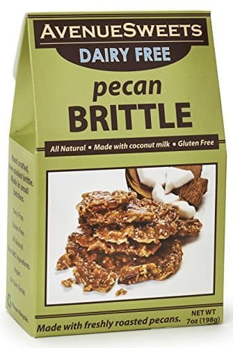 AvenueSweets - Handcrafted Old Fashioned Dairy Free Vegan Nut Brittle - 7 oz Box - Pecan