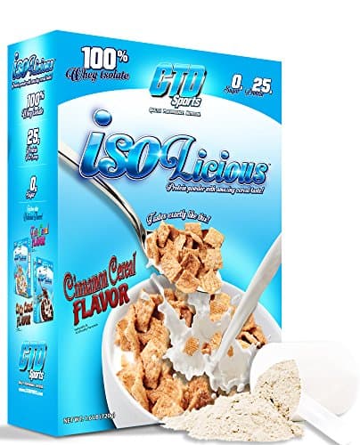Grassfed Whey Protein Powder. Best Tasting, Low Carb Grass Fed Protein Isolate. Isolicious 1.6 lb Box Cinnamon Cereal Flavor