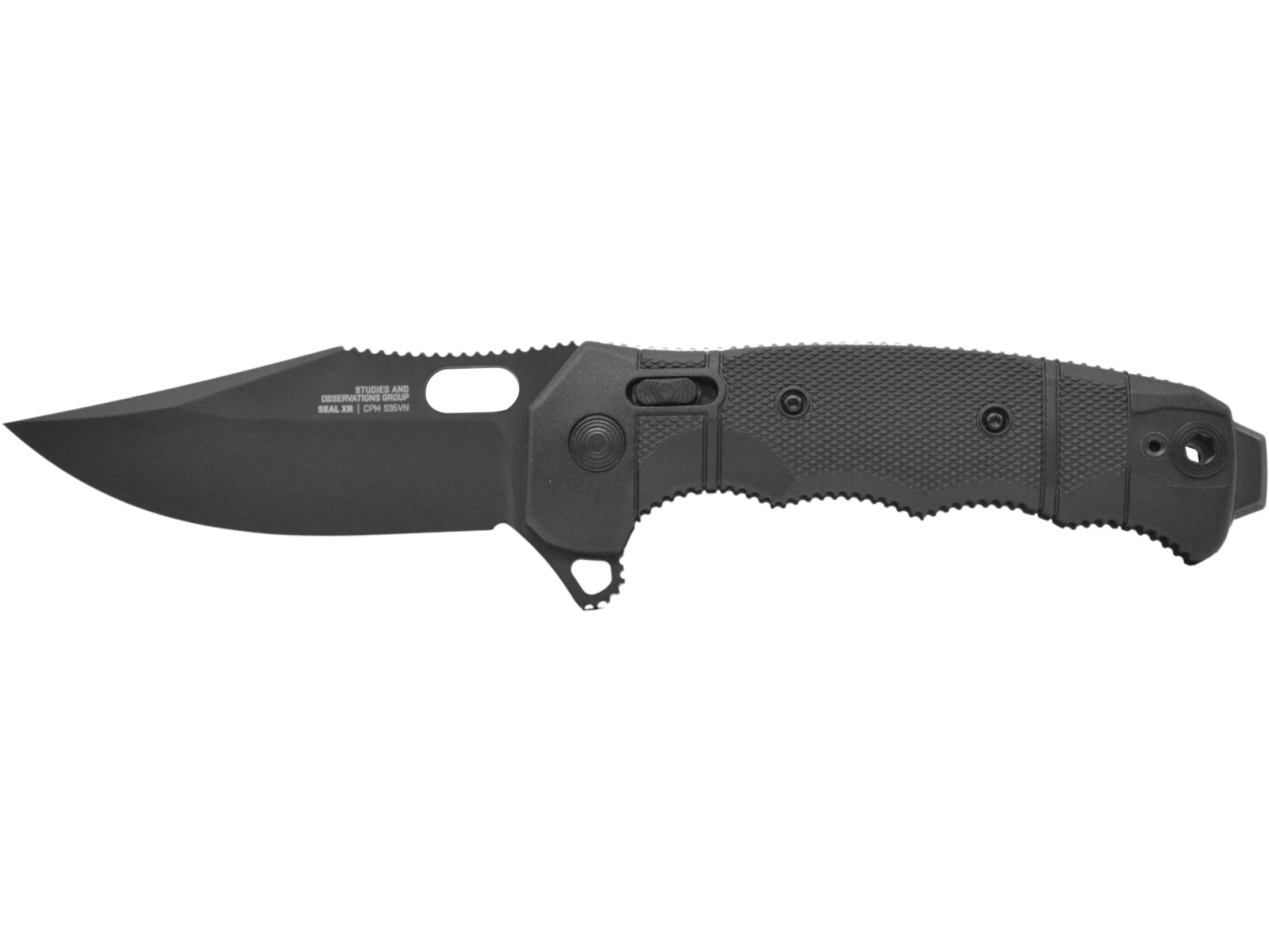 SOG High Performance Duty S35VN Steel Ambidextrous Carry EDC 3.9" Sharp Blade Seal XR - Made in USA Folding Knife Black