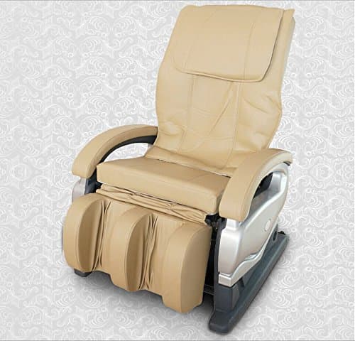 Electric Full Body Shiatsu PU Leather Massage Chair Recliner Chairs 8881 (Beige)