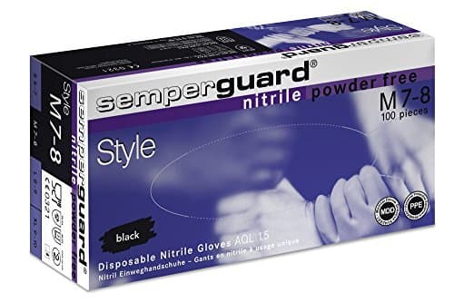 Semperguard Black Nitrile Gloves (Medium)