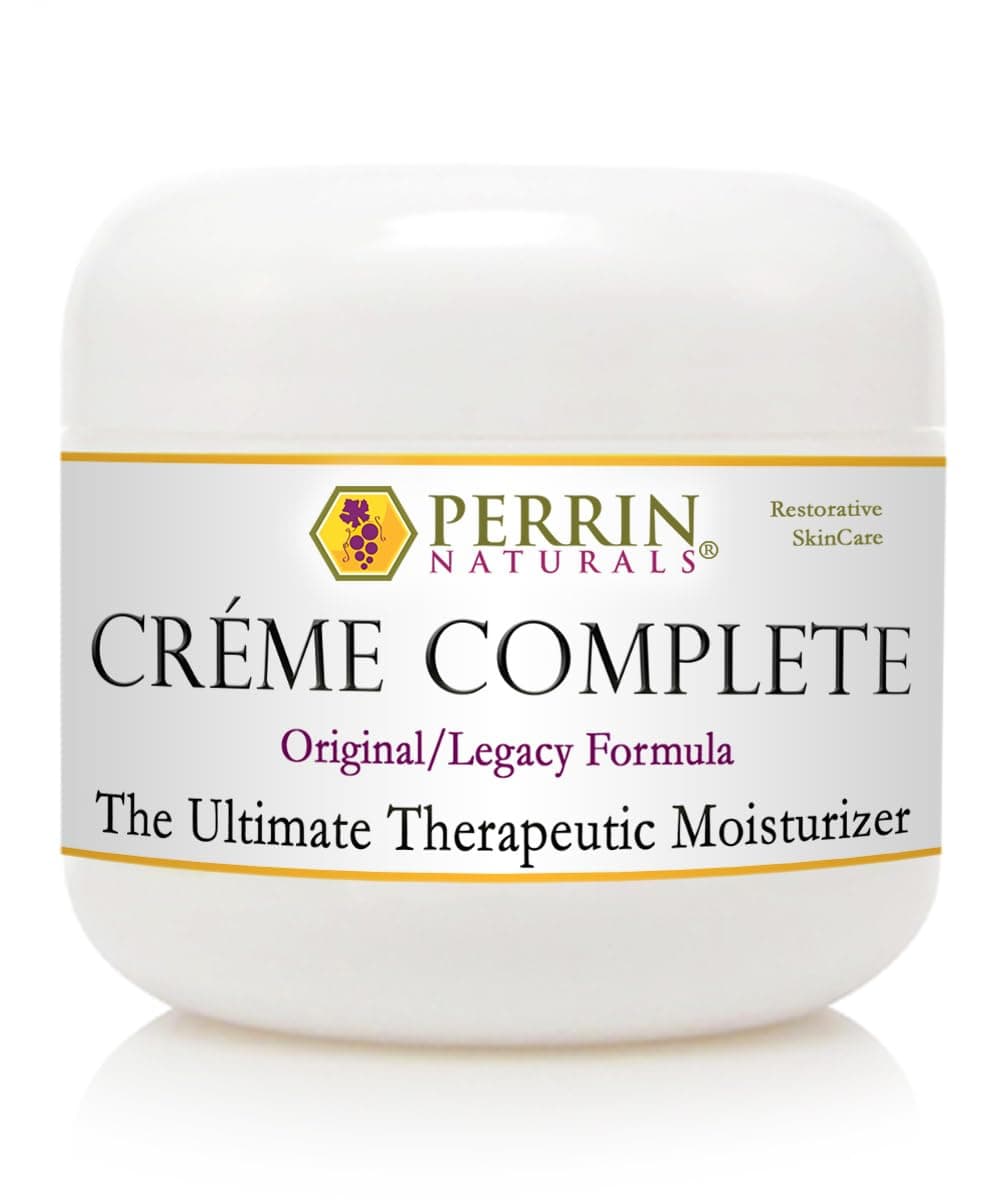 Perrin Naturals Creme Complete- All Restorative & Anti-Aging skin care. A Corrective Moisturizer for Sun Damage, Lichen Sclerosus, Rosacea, Eczema, Psoriasis, Actinic Keratosis, and Wrinkles.