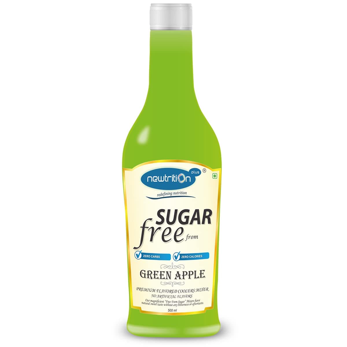 newtrition plus redefining nutrition Green Apple- Sugar Free Mixer Syrups, Zero Calorie, Zero Carbs, Gluten Free, Keto Friendly - 500 Ml, Liquid