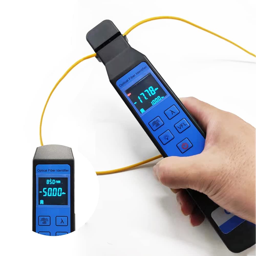 Live Optical Fiber Identifier with Wave Respond 800-1700nm Built in VFL and Optical Power Meter OPM Functions FTTH Tool (YD-3309D)