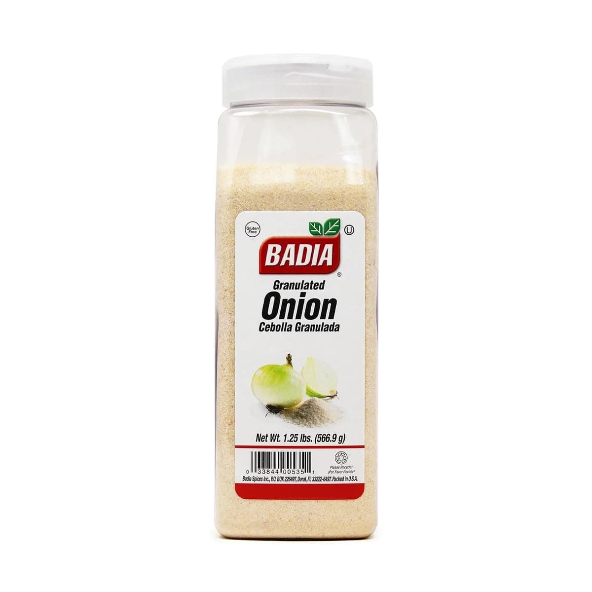 Badia 1.25 lb Bottle-Onion Granulated Powder / Cebolla Granulada en Polvo Kosher