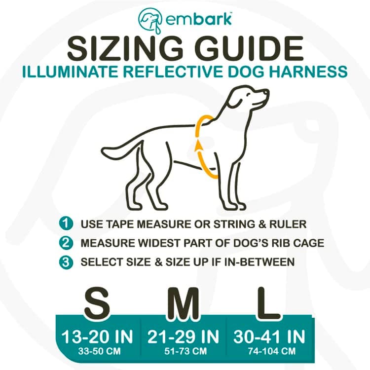 Embark Pets Illuminate Reflective Dog Harness Easy On and Off, No Choke, Anti Pull, Pink, Medium Dog Vest