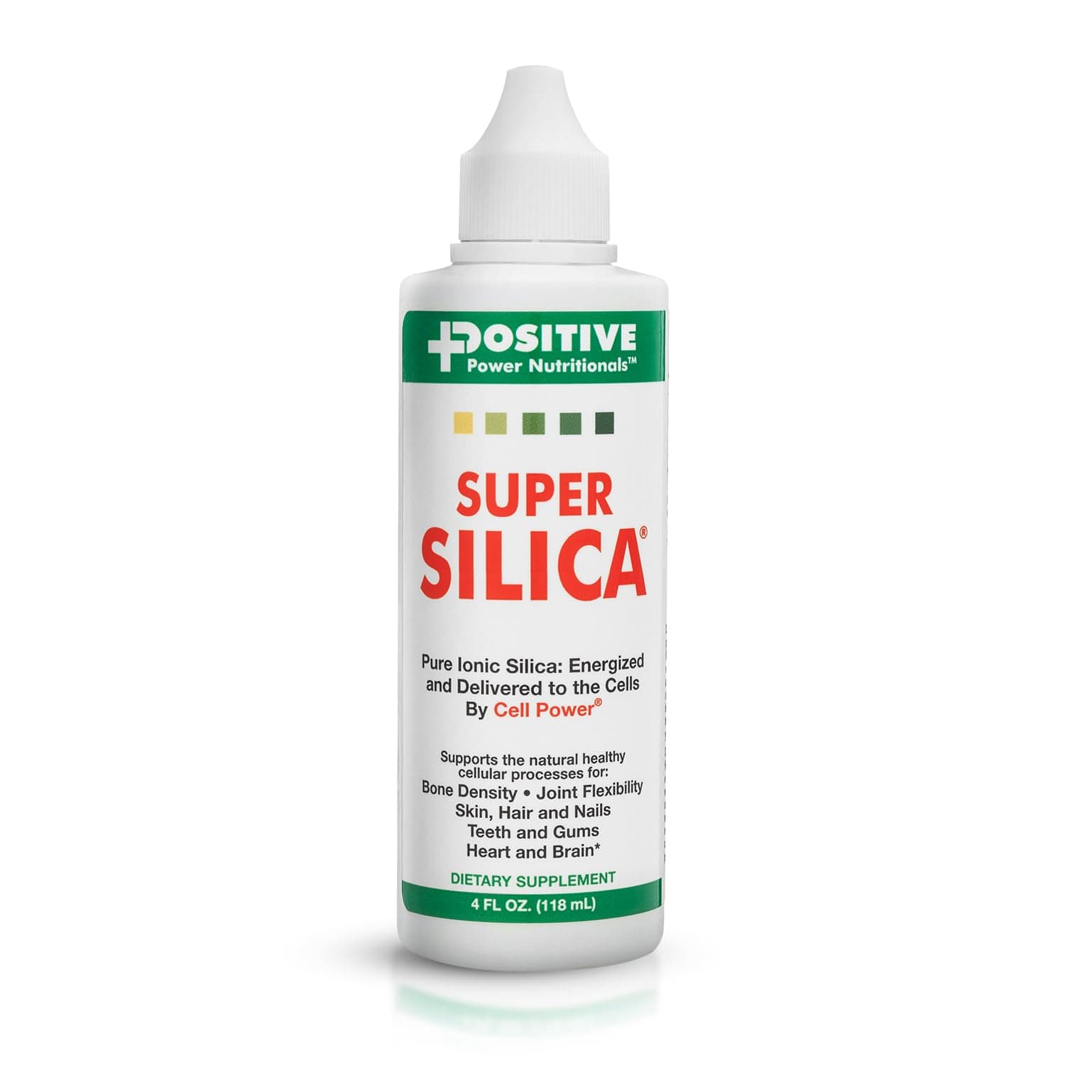 Positive Power Nutritionals Super Silica Supplements (4oz) - Silica Mineral Supplements - Silica Liquid Supplement | Liquid Silica with Collagen Boosting Silicon | Silica Supplements for Hair Growth