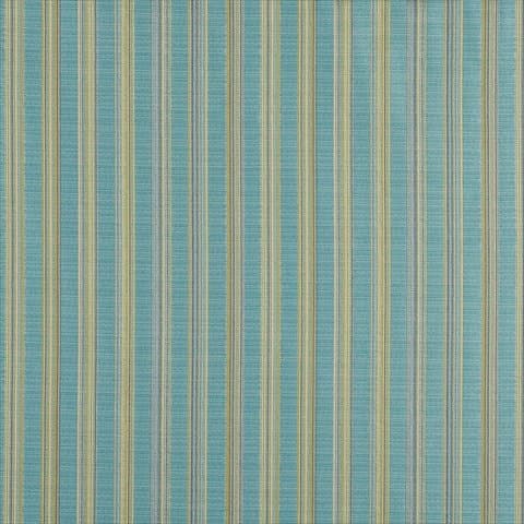 Designer Fabrics K0090G 54 in. Wide Turquoise And Green Stripe Upholstery Jacquard Fabric