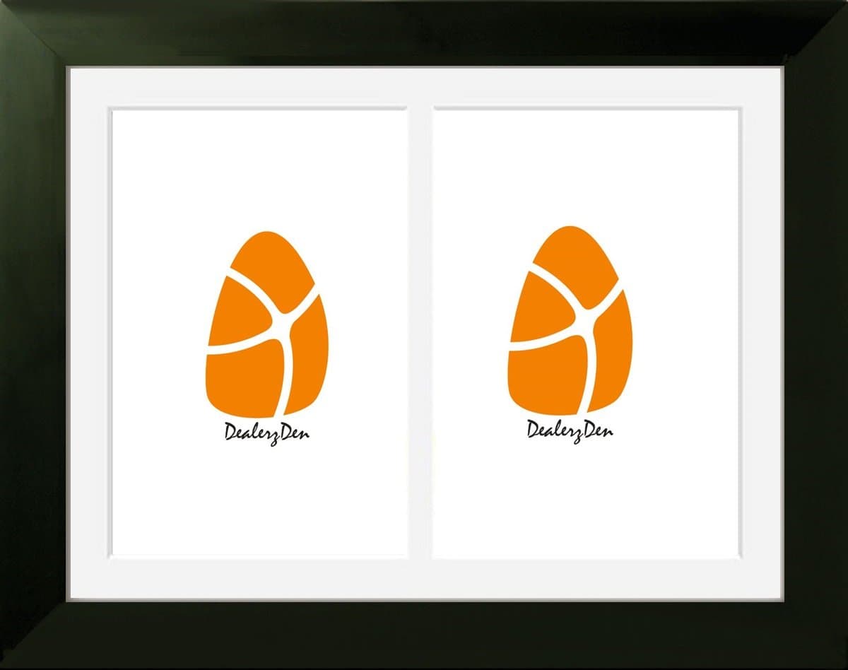 15x11 for Two 7x5 Photo's - Black Wood Wooden Effect Picture Poster Photo Frames Various Sizes A1 A2 A3 A4 Portrait & Landscape With Soft Cream Mount (15x11 Two 7x5 Mount Photo's)