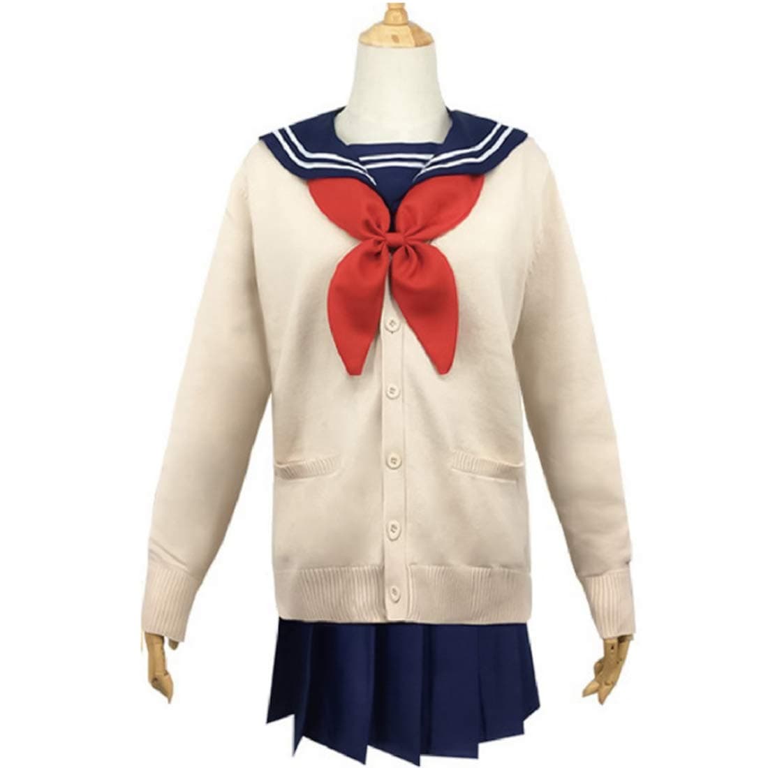 GUDA My Hero Academia Cosplay Costume,Himiko Toga Cosplay Outfit,Cartoon Anime Uniform for Role Play Party Dress Up Full Set - L