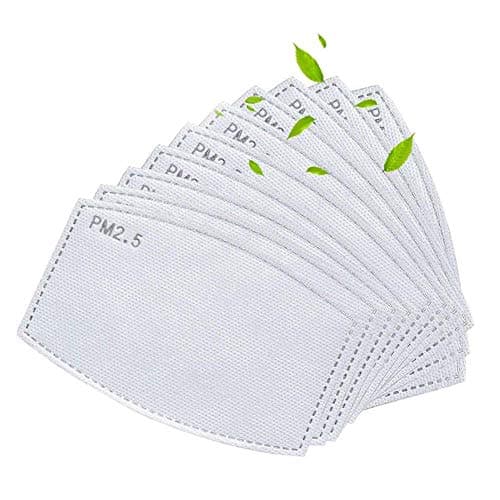 10Pcs Activated Carbon Filters Meltblown Non-Woven Cloth 5 Layers Filter for Cotton Adjustable Reusable