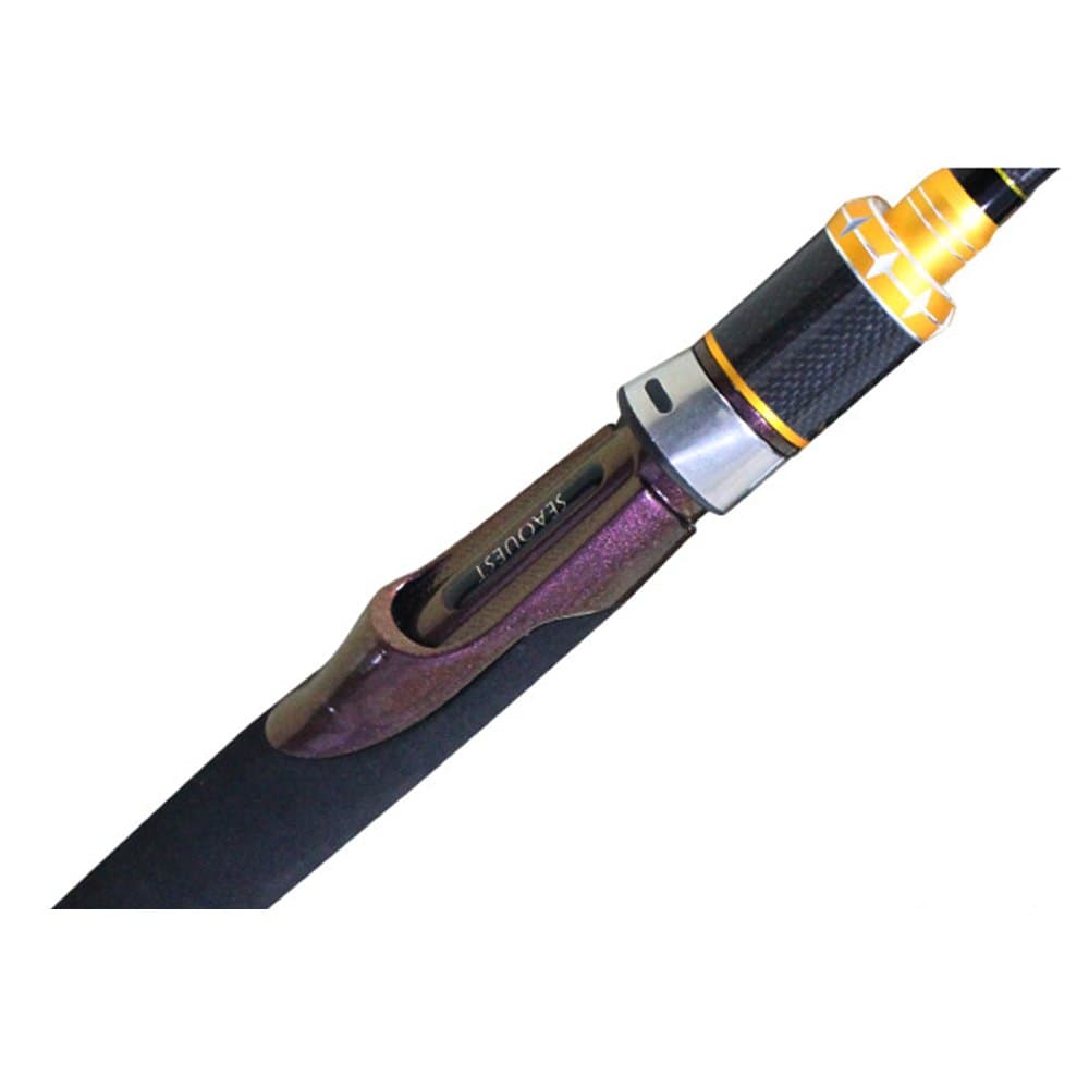 Seaquest Sea Surf Casting Fishing Rod Carbon Spinning "Hunting Shark Trout Fiber Fishing Rod 2.4 M Purple