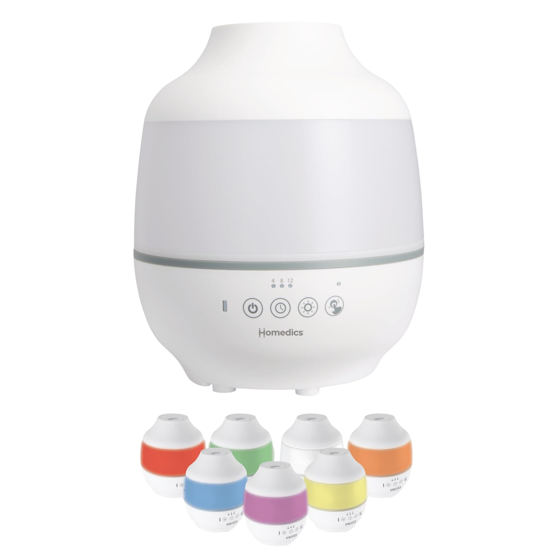 TotalComfort Humidifier – Large Air Humidifiers for Bedroom, Plants, Office – Cool Mist, Essential Oil Pads and Built-In Timer, 7-Color Night-Light, 2 Mist Settings, White