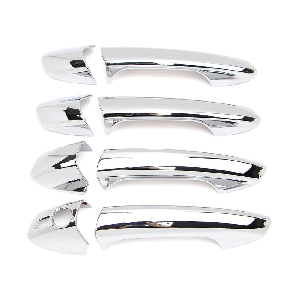 Dreamseek 8Pcs 4 Door Handle Cover Compatible with Mercedes Benz CLA GLK GLA GLE B C E ML Class X156 W166 W204 W212 W246 Exterior ABS Molding Protector Trim (Chrome Plated)