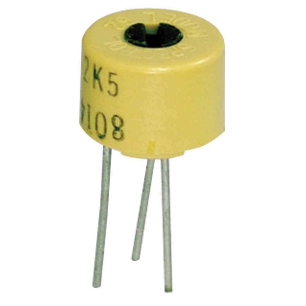 62-3-1/2-251/3329H-1-251 Cermet Potentiometer, Single Turn, 1/2 Watt, 25 Ohm, 1/4" Round (Pack of 10)