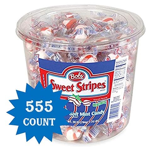 BOBS Sweet Stripes Soft Peppermint Candy, 555 Count total (555 Count total)