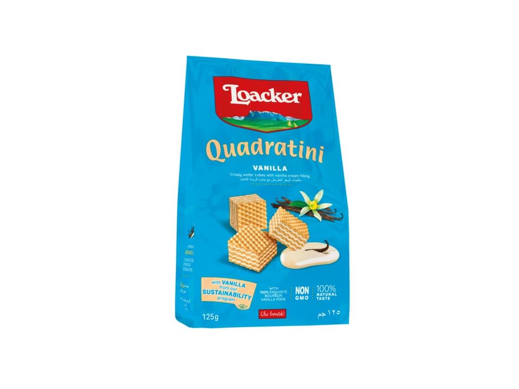 Quadratini Vanilla Wafer, 125 Gm