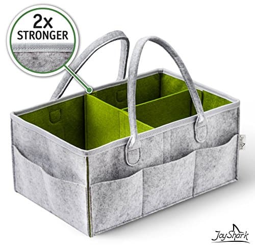 Baby Diaper Caddy & Nursery Organizer by JoyShark – Ideal Baby Storage Bin Keeps Everything in Reach – Multiuse & Unisex Large Portable Diaper Caddy