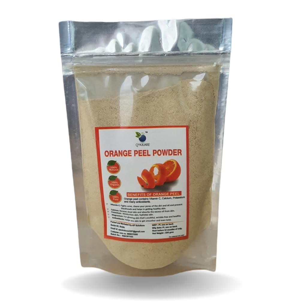 QYKKARE Orange Peel Powder for Skin Whitening - 100 gm