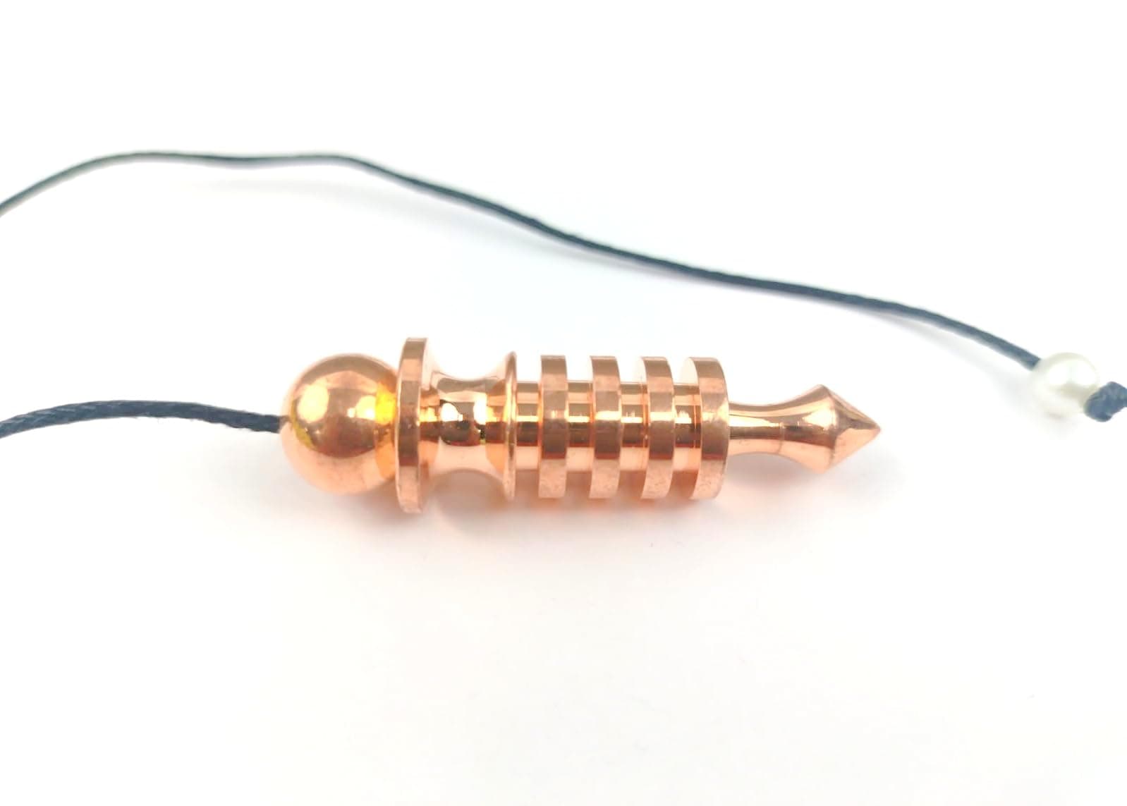 Jet 4 Isis Copper With chord Metal Pendulum Divine Healing Dowsing Spiritual Answer Meditation Cleansing