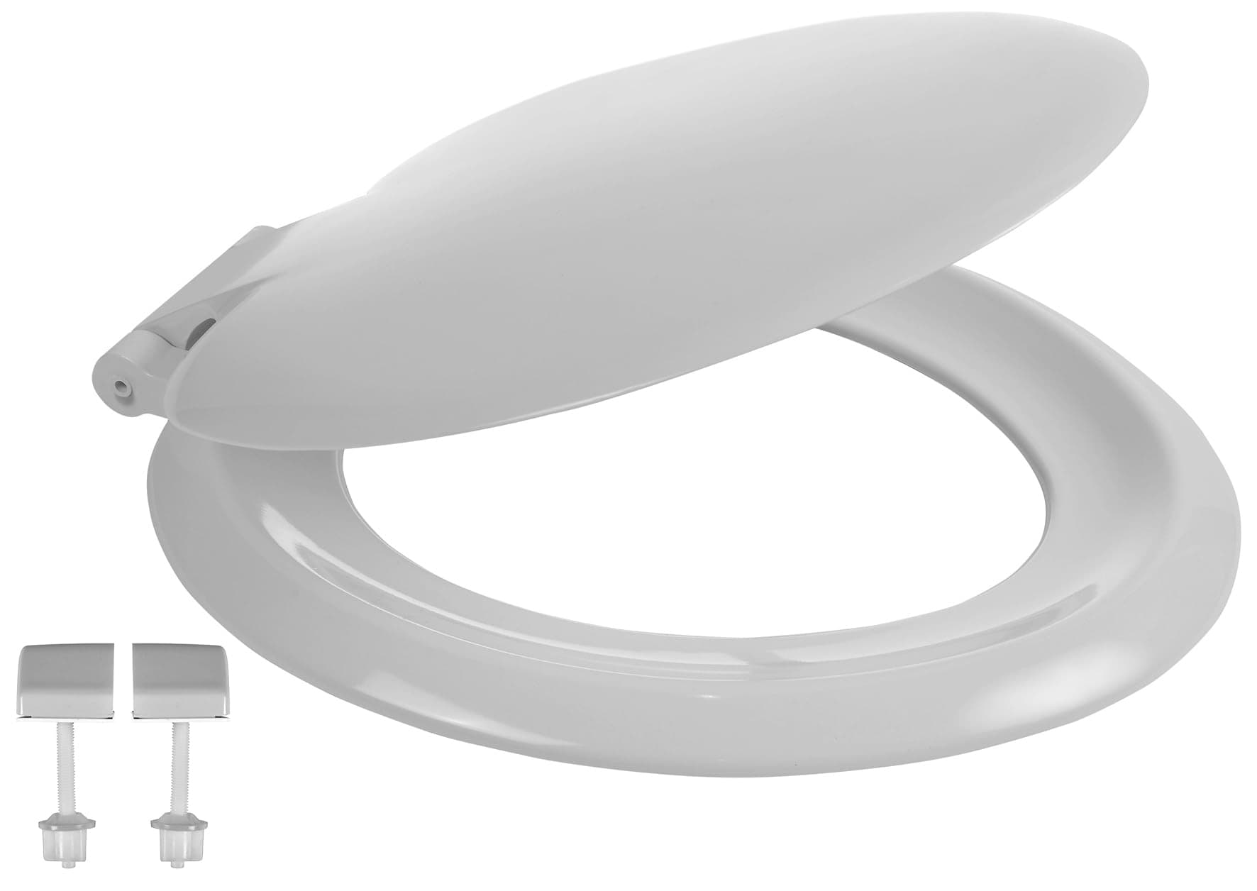 Celmac Sonata Toilet Seat and Cover including Dual Position Plastic Pillar Hinge Pack