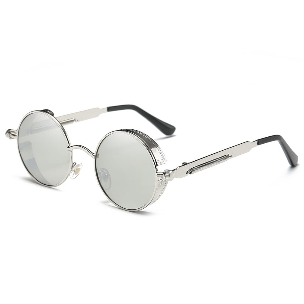 SPLOV Classic Steam Punk Sunglasses Polarized Circular Reflective Eyewear
