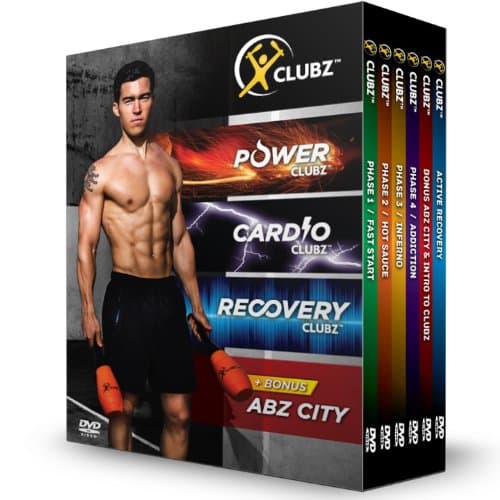 Clubz Fitness Indian Club/Club Bell Training Workout Program Includes Advanced 3lb Weights