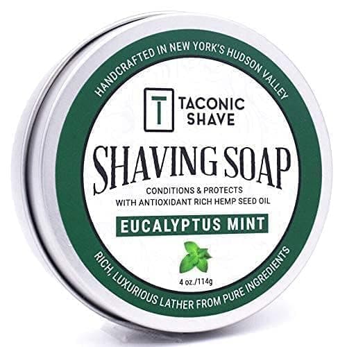 Barbershop Quality Shaving Soap for Men with Anti-Oxidant Rich Seed Oils – Moisturizing Shaving Soap for All Skin Types (Eucalyptus)