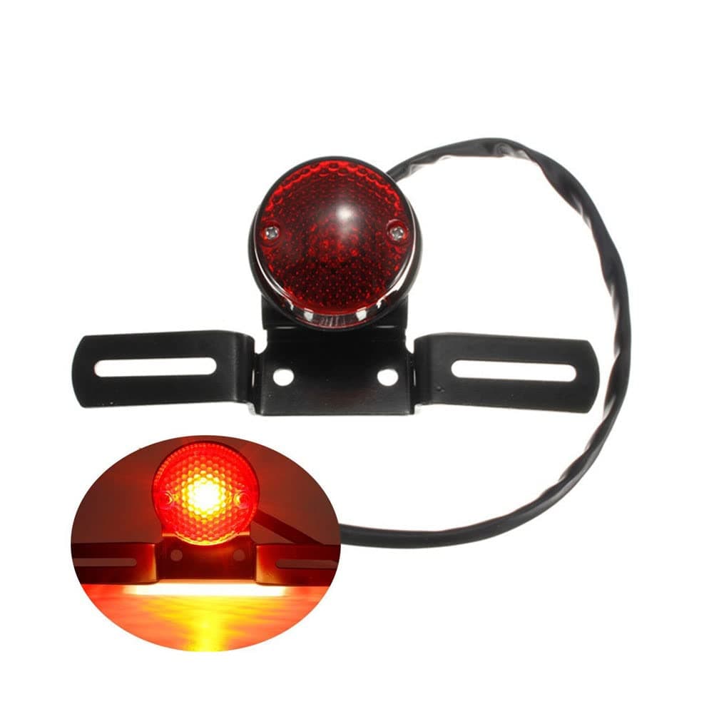 AUTOPOWERZ Motorcycle Low & High Brake Tail Rear Light Plate Holder for bike Dc 12V