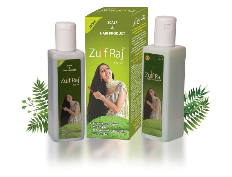 Zulf Raj Premium Ayurvedic Hair Oil (100ml) & Shampoo (100ml) For Hair Growth