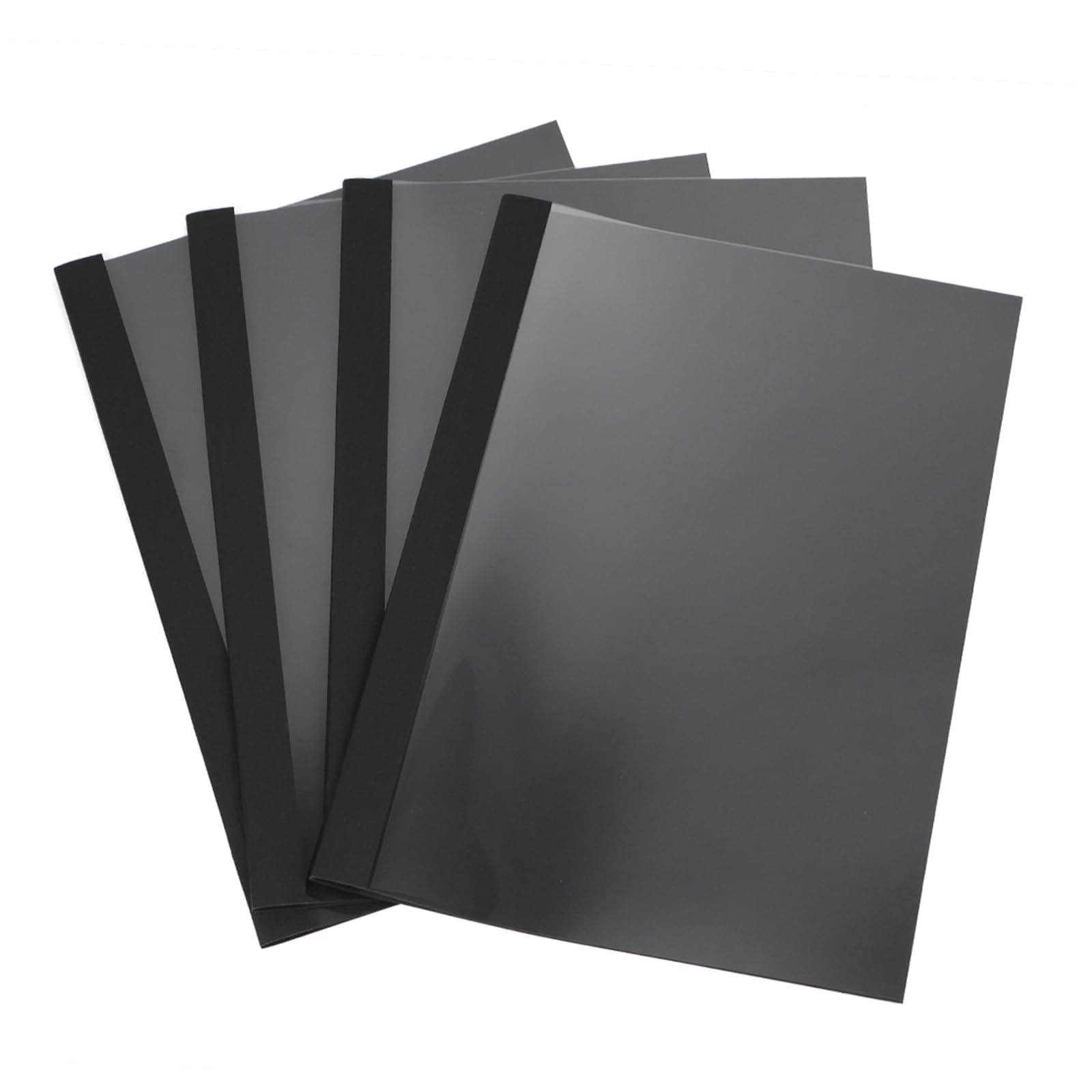 RAYSON Thermal Binding Covers, 15-100 Sheets, 2 mm, 3 mm, 4 mm, 6 mm, 12 mm, A4, Black, Pack of 25