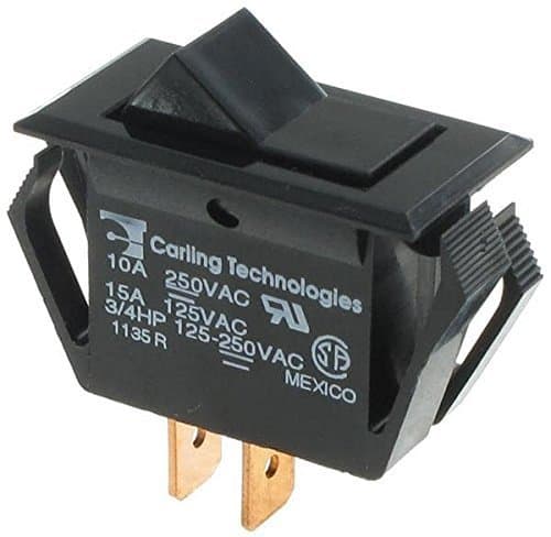 Carling Rocker Switches SPST ON-NONE-OFF BLK (1 piece)