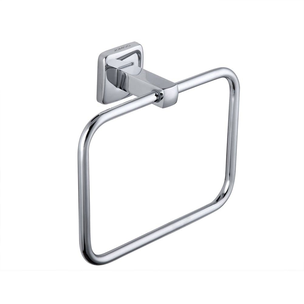 JOMOO Square Bathroom Towel Ring Wall Mounted Stainless Steel Towel Holder Hanging Towel Hanger Bathroom Accessories, Chrome
