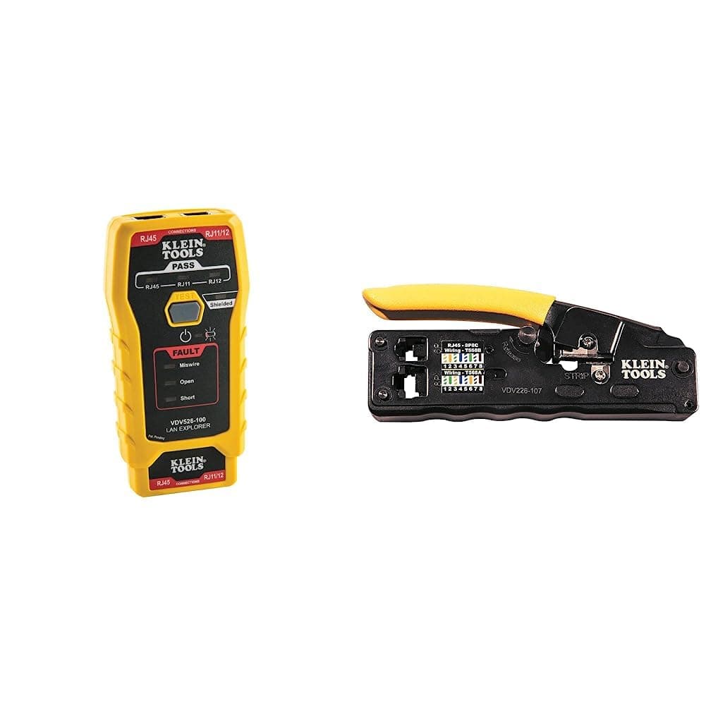 Klein Tools Network Cable Tester and Crimper Bundle