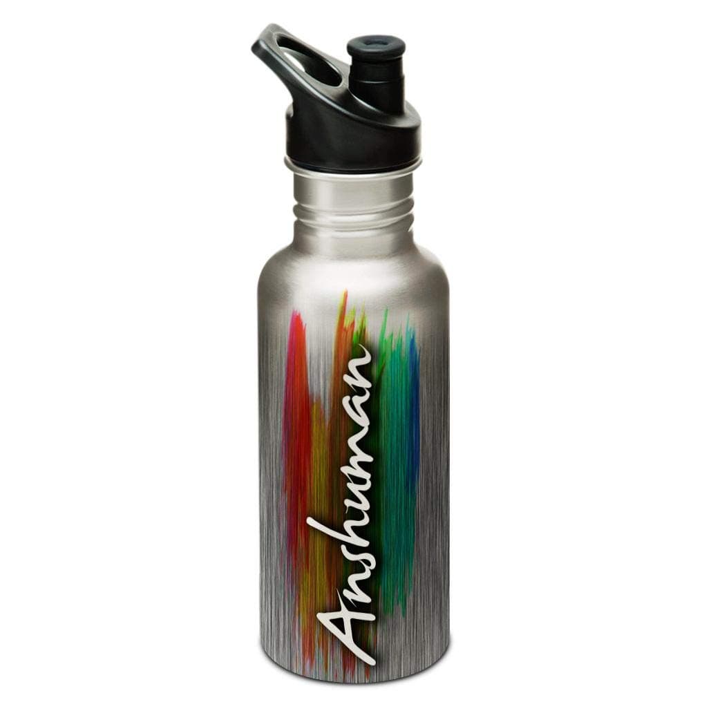 Hot MuggsAnshuman" Me PaintBrush Stainless Steel Sports Cap Water Bottle, 600ml