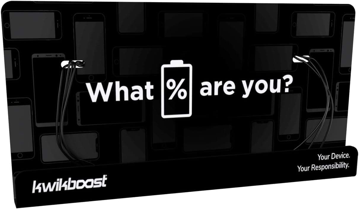 KwikBoost 8 Device Courtesy Charging Station - Black Graphic (Wall Mounted)
