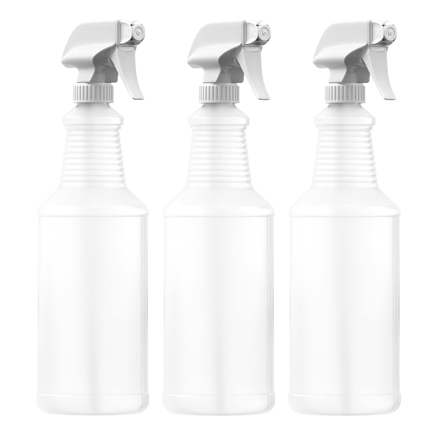 Bar5F Plastic Spray Bottles, 32 Ounces, Pack of 3