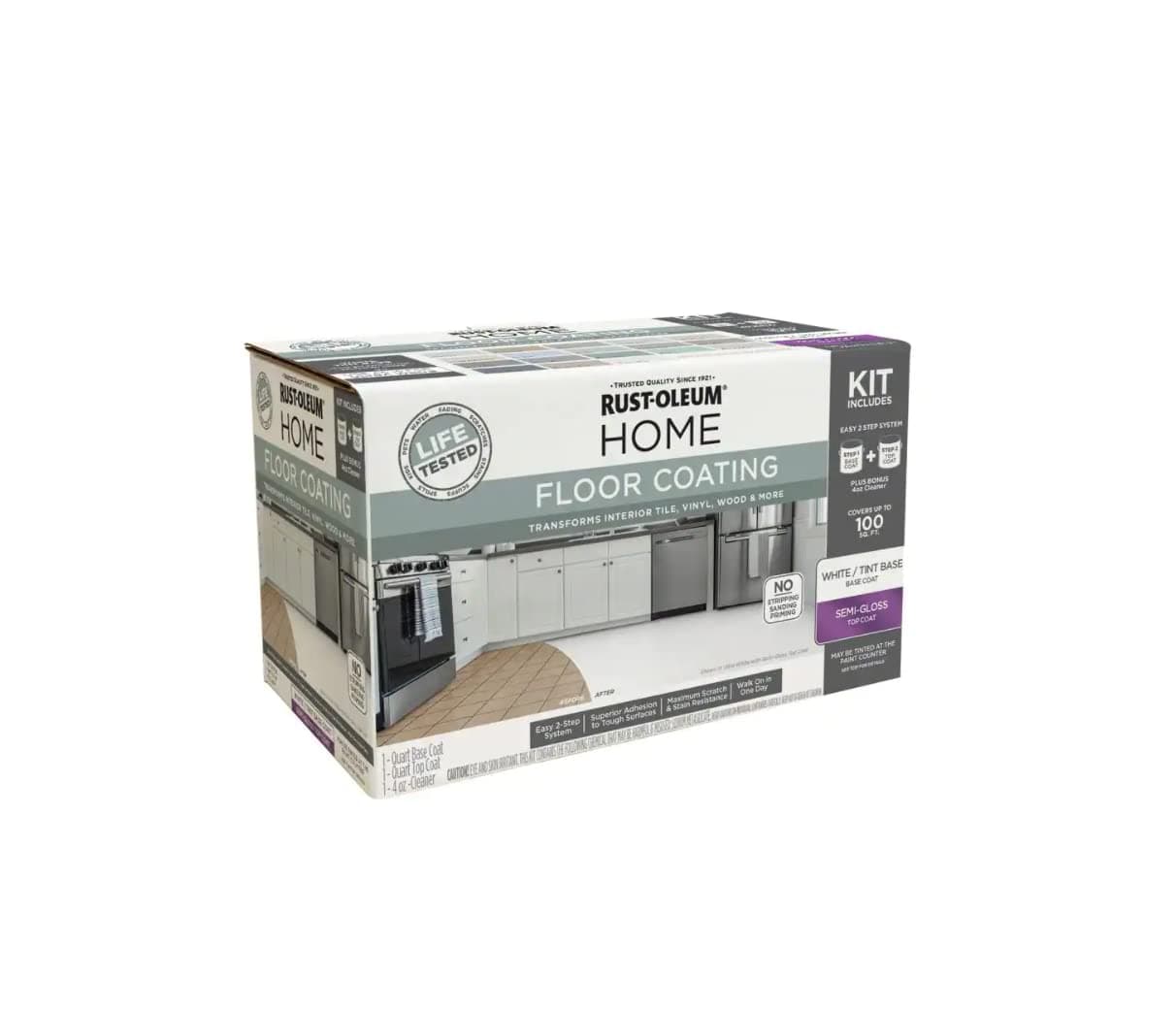 100806 Home Floor Watercolor Coating Kit White