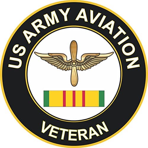Military Vet Shop US Army Aviation Corps Vietnam Veteran Window Bumper Sticker Decal 3.8"