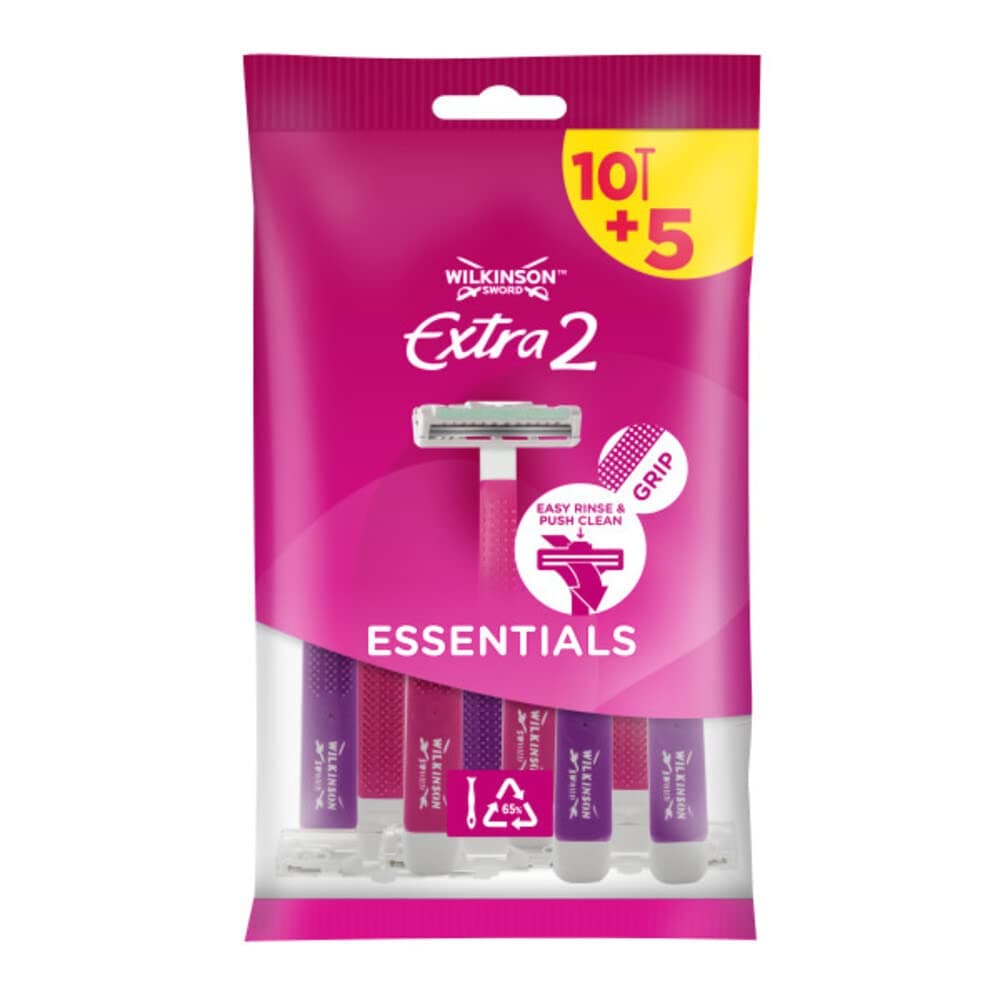 Extra 2 Beauty - 2-Blade Disposable Razors for Women