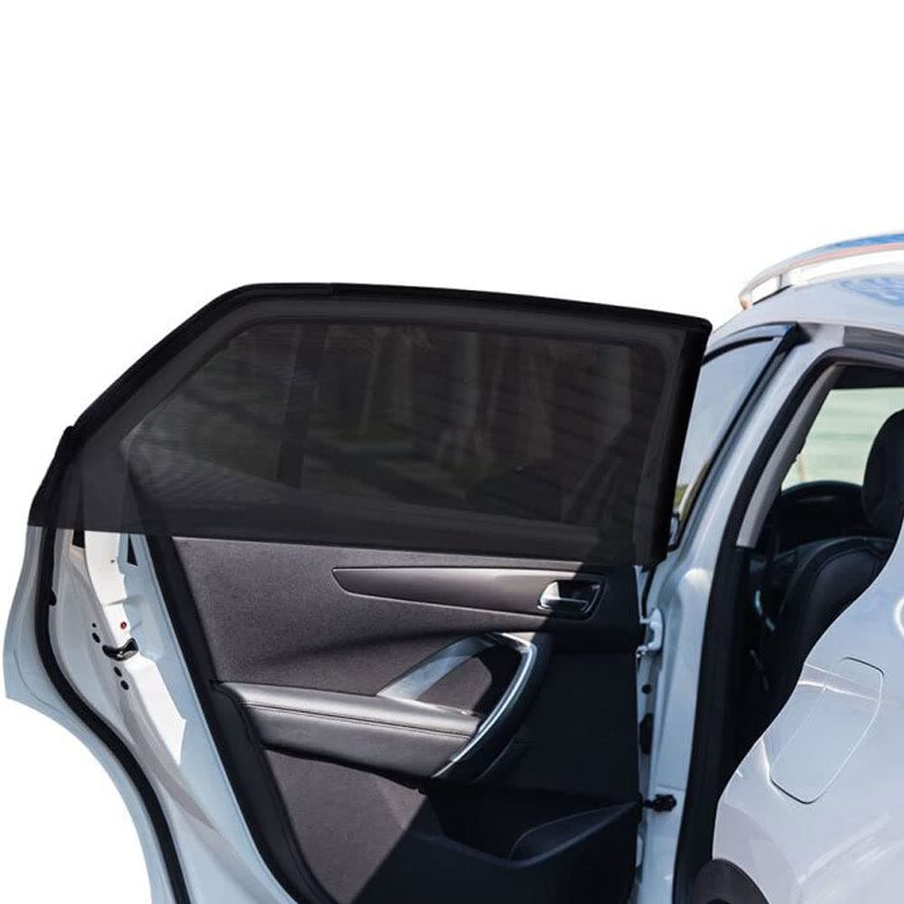 2Pack Car Window Mesh Screen 20"x43", Elastic Breathable Mesh Window Screen Sunshades Fit for Most Cars SUVs