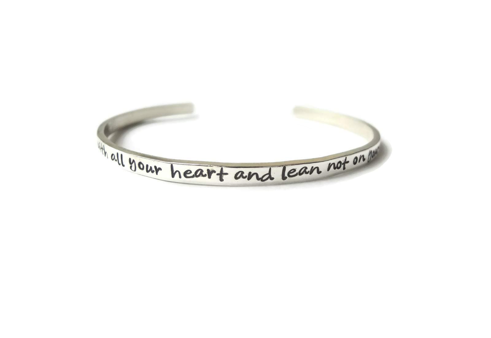 Proverbs 3:5 | Christian Bracelet | Sterling Silver | Trust in the Lord | Bible Verse | by Streten