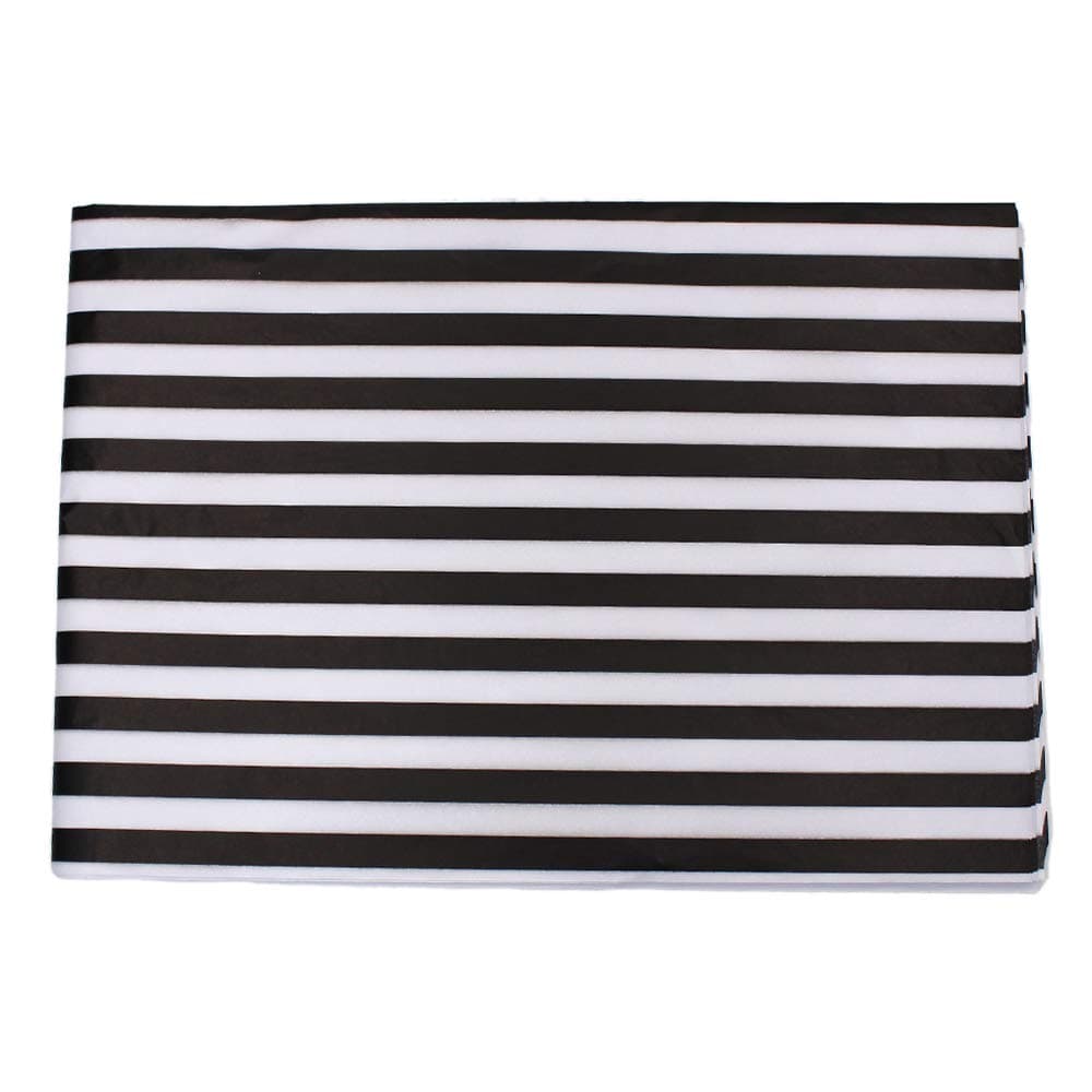 Md trade Stripes Tissue Paper Stripes Wrapping Paper, Black and White, 28 Inch by 20 Inch, 30 Sheets