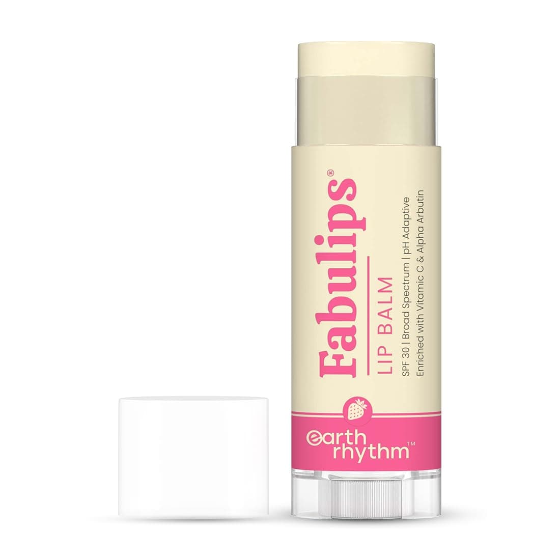 Earth Rhythm Fabulips Ph Lip Balm With SPF 30 For Dry & Chapped Lips Infused With Vitamin C & Alpha Arbutin For Dark Lips - 5Gm, Pink