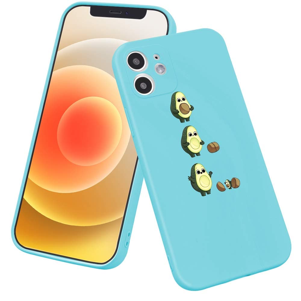 IPLUS 3D Cartoon Wallet Case for iPhone 8 Plus / 7 Plus, Cute Fruit Mini Bag Design, Coin Purse Soft Silicone Case Cover with Stand & Long Shoulder Strap (Avocado, iPhone 8 Plus / 7 Plus)