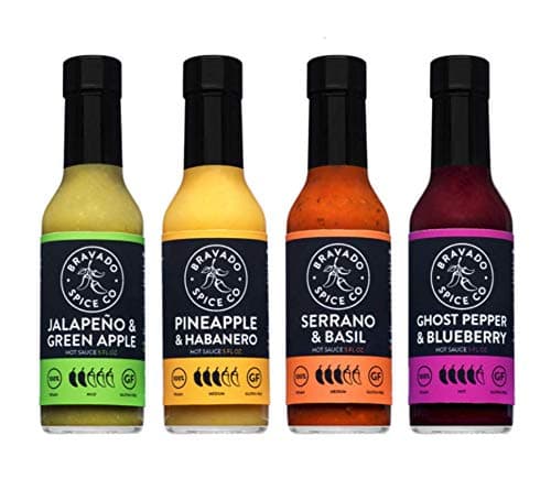 Bravado Spice Four Pack Bundle | Hot Ones Hot Sauce | Gluten Free | Vegan | All Natural | Hot Sauce Gift Sets